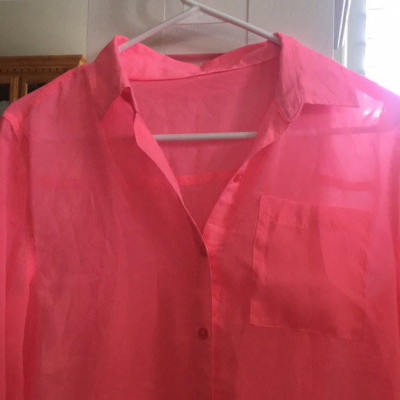 Pink Forever 21 Button Up Blouse - Picture 2 of 5